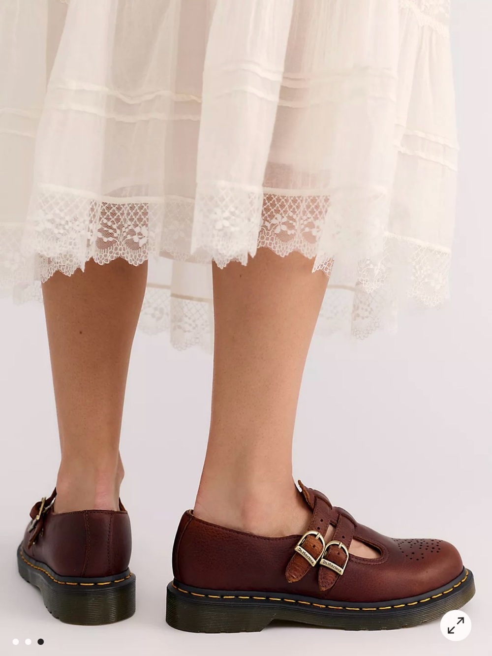 Dr. Martens Burgundy and Tan Leather Clog